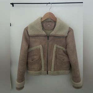 Mother Denim Sherpa Moto Jacket